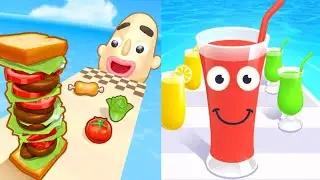 Sandwich run Vs Juice run|| Walkthrough game play video #sandwichrunner #juicerun #Habibxplayed
