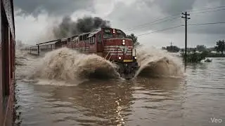 When the Tracks Disappear | Train in Flood