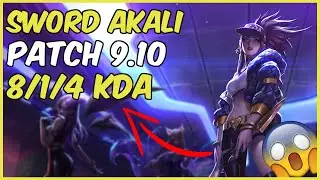 TSM SWORD ALMOST FLAWLESS AKALI GAME | vs Ekko mid  Patch 9.10 NA Challenger Ranked Full Gameplay