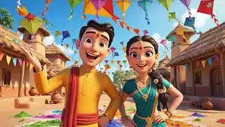 Happy Makar Sankranti, Pongal & Uttarayan | Animated Festival Wishes | Pixar Style 3D Animated Video