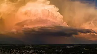 Drone footage of crazy storm