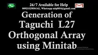 How to make Taguchi Design L27 using Minitab | Taguchi L27 Orthogonal Array | Taguchi method
