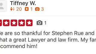 Client Reviews, Recommendations, and Testimonials of Louisiana Attorney Stephen Rue Yelp Google