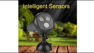 Ecandy 360 Degree Rotating Waterproof Solar Energy Outdoor Motion Sensor Light Led Landscape Lights