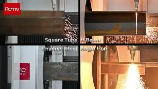 ACME Laser Tube Pipe Bevel Cutting Machine H Beam Angle Iron Channel Steel Laser Cutter #acmelaser