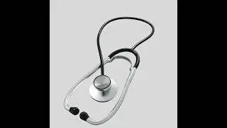 Medical stethoscope rigged 3d model showcase #blender