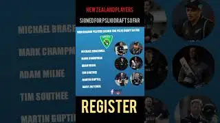 New Zealand Players Signed So far in HBLPSL 10 Draft #hblpsl2025