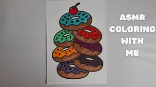 ASMR Colorful Donut🍩🎨✨❤️Color with me