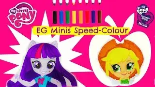 MLP My Little Pony Equestria Girls Minis Speed-Color! Twilight Sparkle, AppleJack MLP Coloring Art