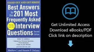 Download Best Answers to the 201 Most Frequently Asked Interview Questions, Second Edition PDF