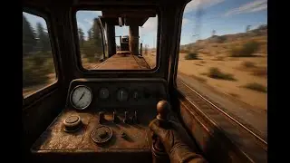 1.5 Hours of Rust Locomotive ASMR Scenic Train Sounds from the Wasteland