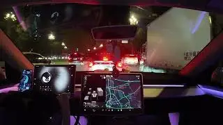 FPV Tesla Model Y driving with ipad  pro 12.9 screen