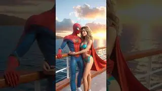 Spiderman Venom aur Captain America mein Se supergirl se Shaadi kon Karega Part 2 #spiderman #shorts