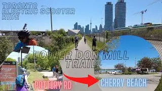 Toronto Electric Scooter Ride-Evergreen Brick Works to Cherry Beach on The Lower Don Mill Trail