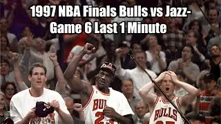1997 NBA Finals Bulls vs Jazz-Game 6 Last 1 Minute#basketball #jordan #bulls #michaeljordan #nba