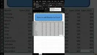 How to add Border in Excel 😋😁
