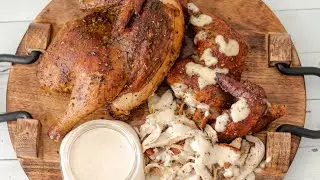 How To Smoke Alabama White Sauce Chicken| Smoked Chicken Recipe| Smokin’ with Gerardo|Bradley Smoker