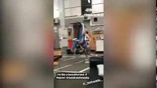 Sam Frost attempts to pull off 'the lift' from dirty dancing
