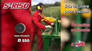 Banc de scie &agrave; tracteur pour couper les branches et les troncs S-R150 - Rosselli Snc