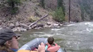 E running Yarmony Rapid, Upper Colorado River 2017