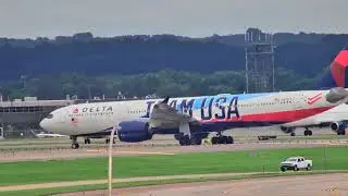 Delta TEAM USA landing with wake vortex - MSP | Minneapolis - St. Paul, Minnesota