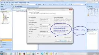 Outlook 2007 Manual POP3 Email Configuration Settings