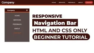 Build a Simple Responsive Website using HTML and CSS Beginner TUTORIAL (2020)