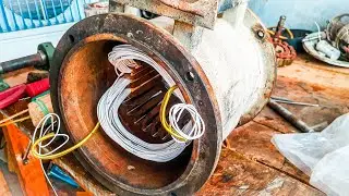 5hp 3phase openwell submersible motor rewinding 👈
