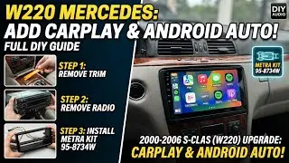 2000-2006 s430 s500 s350 How to remove radio Install Apple carplay android auto Metra kit 95-8734w