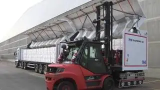 ExTe TU Auto Tensioner used for securing pulp packages.