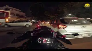 GOPRO HERO 12 BLACK || NIGHT VIDEO TEST + RAW AUDIO  || KAWASAKI H2