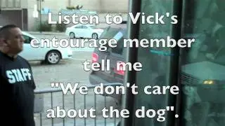 Michael Vick confronted by dog owner