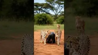 Four Cheetah Attack Incredible Speed In Action #youtubeshorts #viral #wildlife