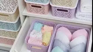 L 34x23x10cm Desktop Skin Care Products Storage Rack Underwear Storage Plastic Box