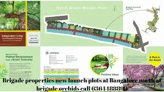 Brigade Neem grove plotted  new launch at Bangalore north at brigade orchids call 6364488899