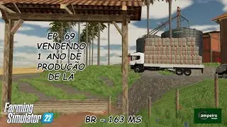 FS22 - Mapa BR-163 MS - EP. 69 - Vendendo produ&ccedil;&atilde;o de l&atilde; de ovelha e pedindo analise de solo.