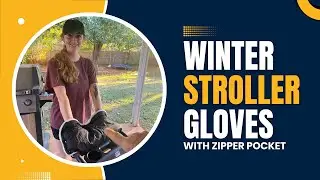 Orzbow Winter Stroller Gloves | Waterproof Stroller with Zipper Pocket | Winter Stroller Gloves