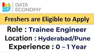 DATAECONOMY Hiring for Trainee Developer Role - Freshers are Eligible to Apply