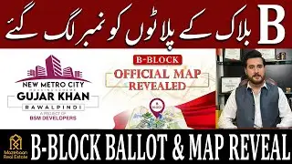 B-Block Plot Numbers | Detailed Map Reveal | New Metro City Gujar Khan | Mazebaan Real Estate