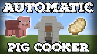 Minecraft Tutorial - Automatic Pig Cooker - Porkchop Farm - Compact(Minecraft 1.17+)