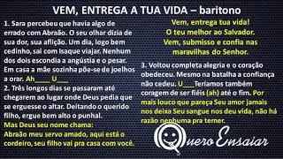 vem entrega a tua vida   baritono   queroensaiar