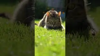 Feline Frolics: Cat vs. Insect Showdown