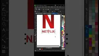 created Netflix Logo using coralDRAW #graphicdesign #creative #coraldraw #shortvideo #shorts #short