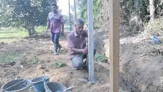 cara mudah tanam tiang pagar kebun durian