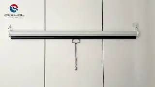 Manual Screen, pull down projector self-locking screen