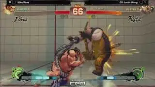 CEO2013: SSF4 AE Ver. 2012 - Mike Ross vs EG Justin Wong - Pool Play