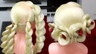 Easy braid bun hairstyles, rose braided bun hairstyles