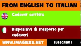 How to say Cadaver carriers in Italian