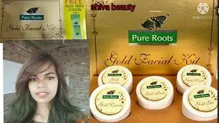 pure roots gold facial kit review / best facial at home step by step