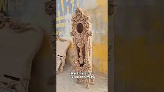 Wooden Teak Wood Grandfather clock. #grandfatherclock #clock #carving #shorts #short #furniture #yt